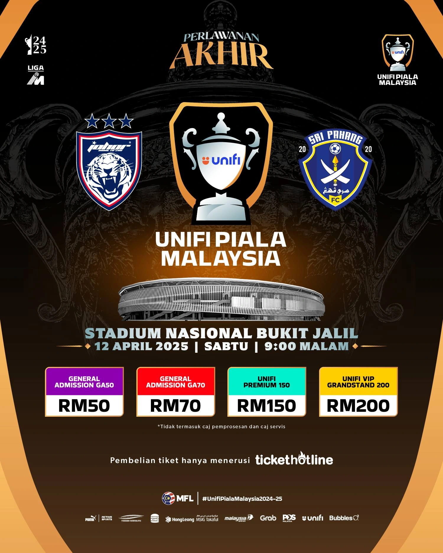 harga tiket final piala malaysia 2025