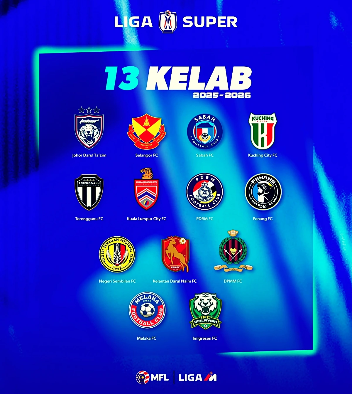 pasukan liga super 2025 2026