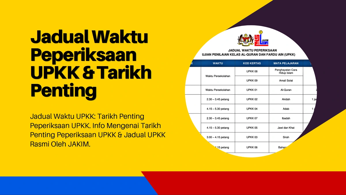 jadual waktu upkk jakim