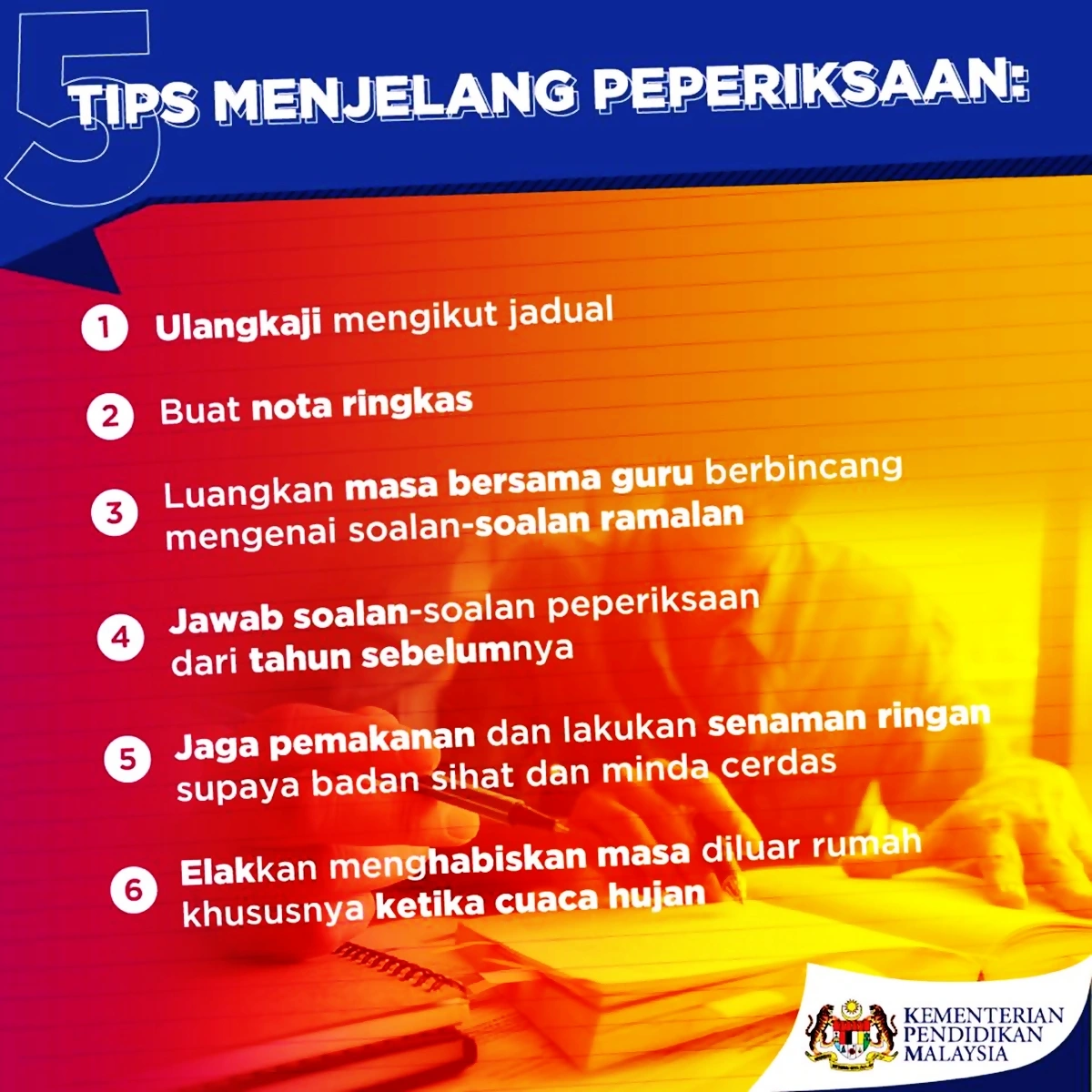 tips peperiksaan spm